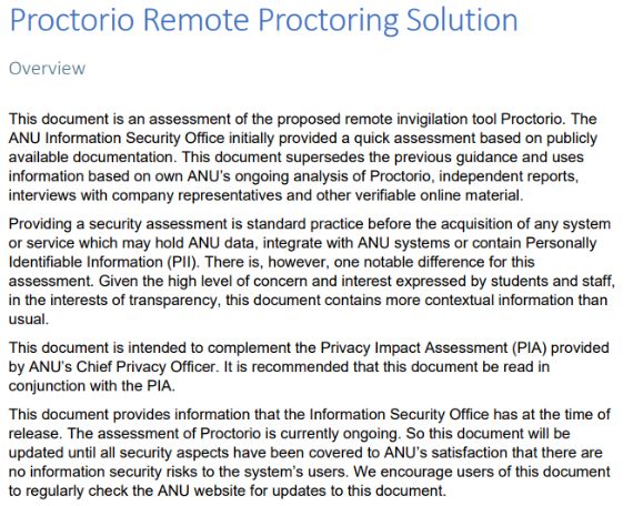 澳大利亞國立大學(xué)Online exam通知