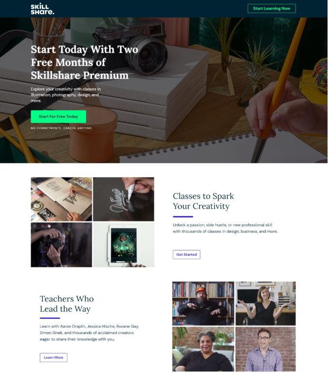 Skillshare主頁
