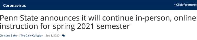 賓州州立大學官網(wǎng)通知