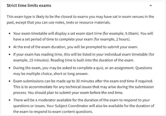 有嚴格時間限制的考試
